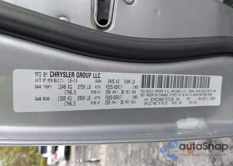 2015 Dodge Journey American Value Pkg z USA, uszkodzony, nr VIN 3C4PDCAB9FT573169